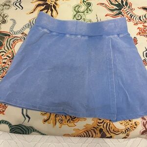 Casual Stretch Mini Skirt in Periwinkle Blue
